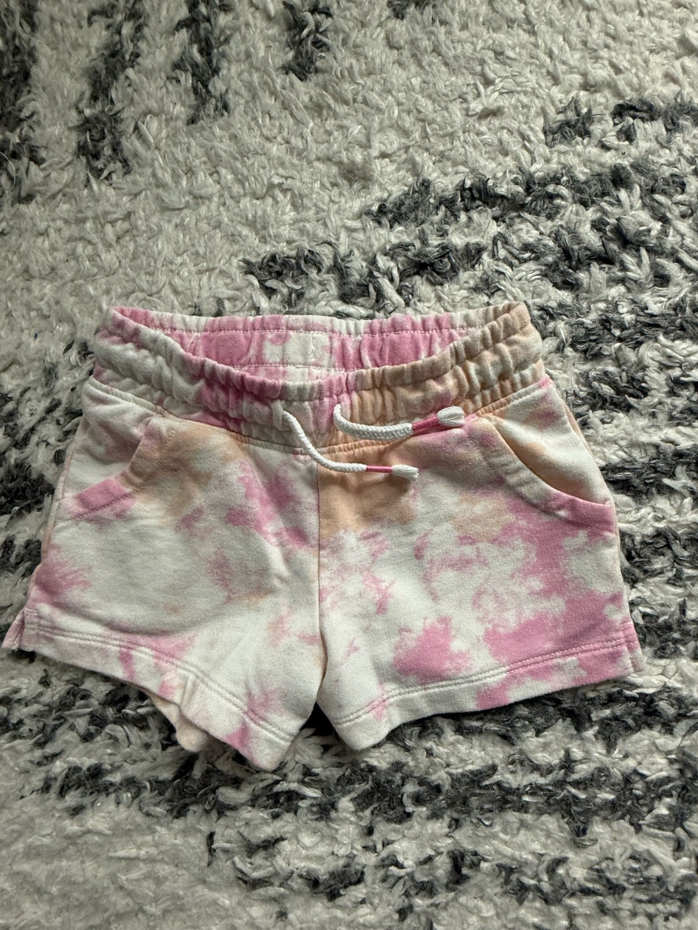 Cat & Jack Pink and Cream Tie-Dye Girls' Knit Shorts